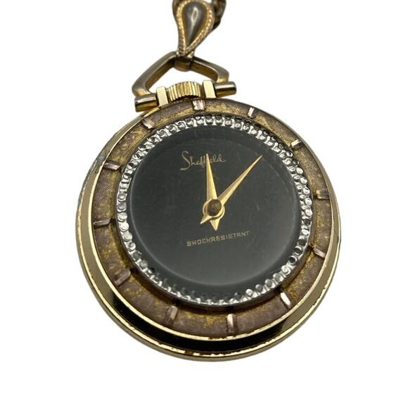 Vintage Sheffield Wind Up Pendant Watch (Working) with Chain - Seconds Circle* - Picture 1 of 9